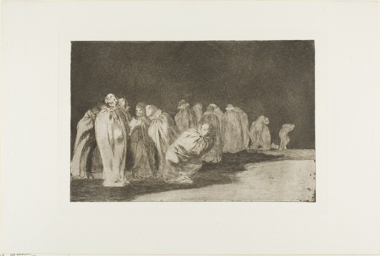 Es gibt etwas unter dem Sackleinen, d.h. man kann einen Mann nicht nach seiner Kleidung beurteilen, Platte acht aus Los Proverbios von Francisco Jose de Goya y Lucientes