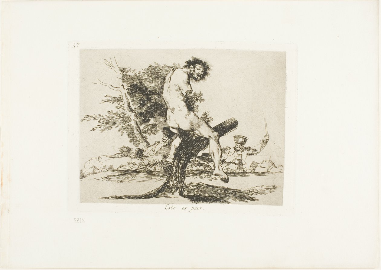 Das ist schlimmer, Platte 37 aus Die Schrecken des Krieges von Francisco Jose de Goya y Lucientes