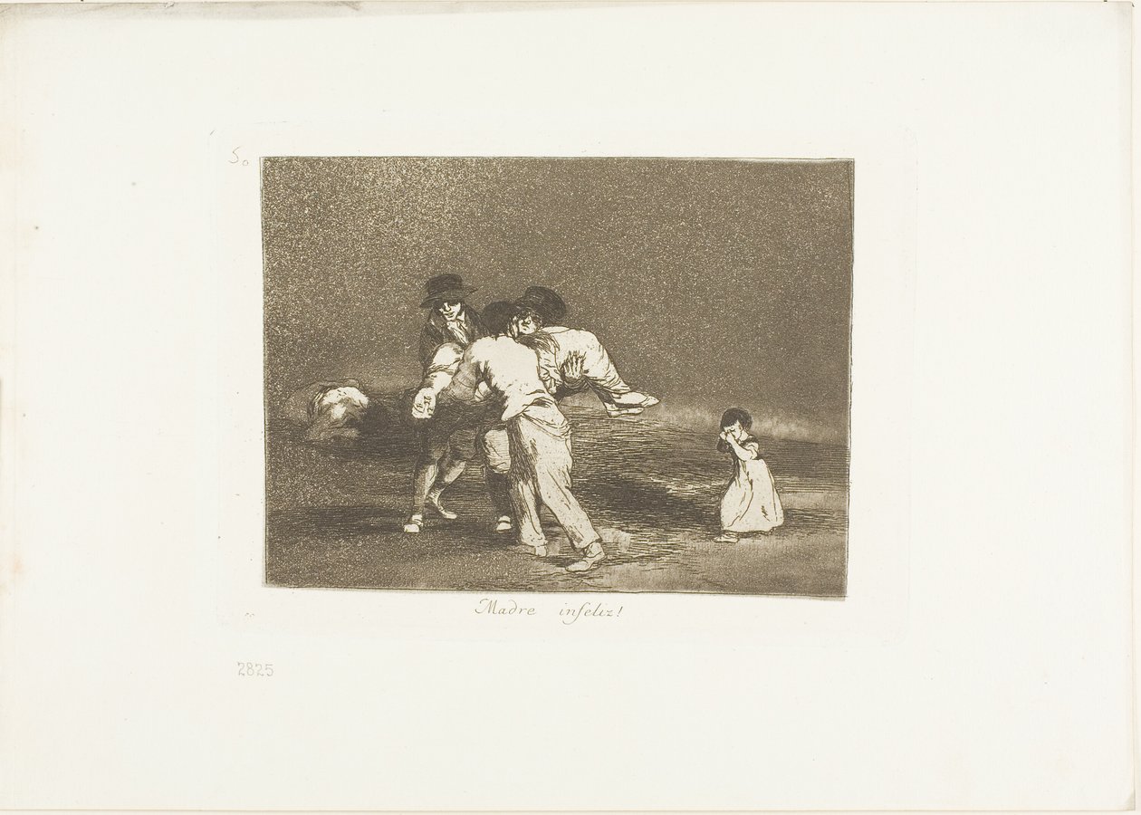 Unglückliche Mutter!, Platte 50 aus Die Schrecken des Krieges von Francisco Jose de Goya y Lucientes