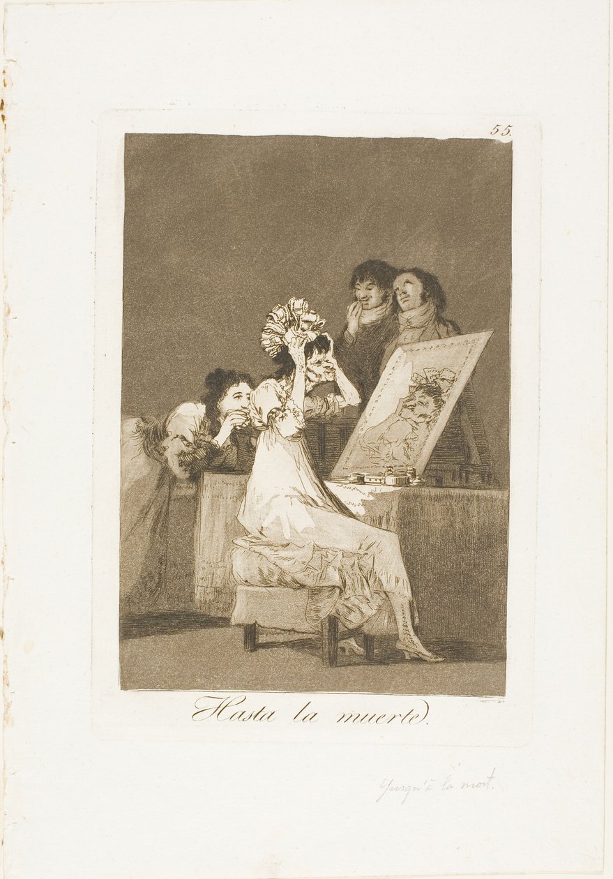 Bis zum Tod, Platte 55 aus Los Caprichos von Francisco Jose de Goya y Lucientes