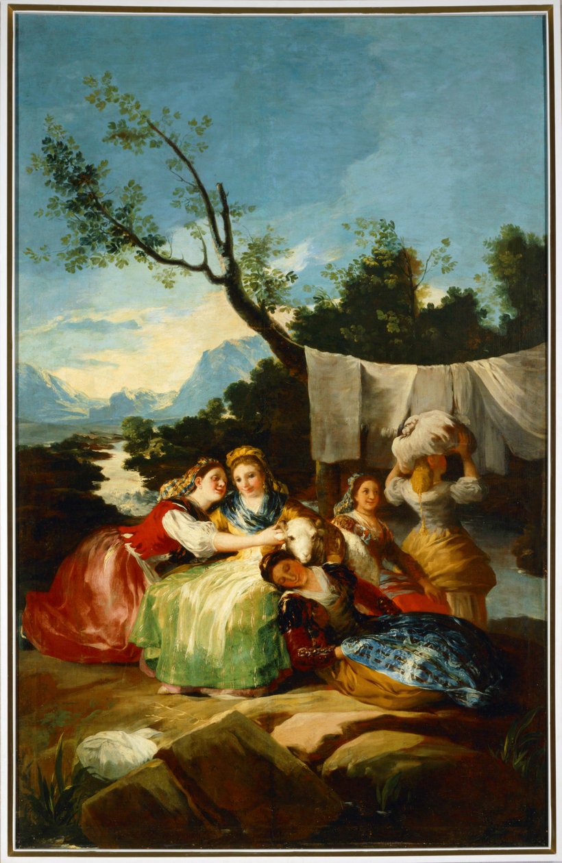 Wäscherinnen, Entwurf für einen Wandteppich im El Escorial von Francisco Jose de Goya y Lucientes