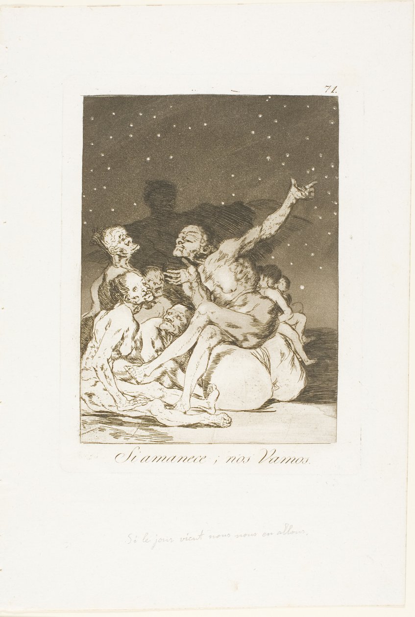 Wenn der Tag anbricht, werden wir losfahren, Platte 71 aus Los Caprichos von Francisco Jose de Goya y Lucientes