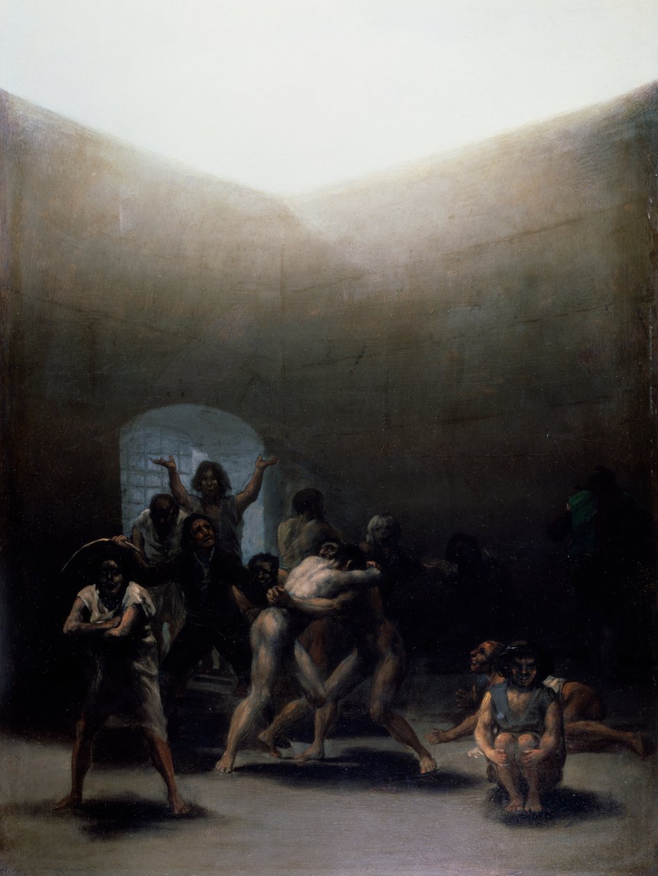 Hof mit Verrückten von Francisco Jose de Goya y Lucientes
