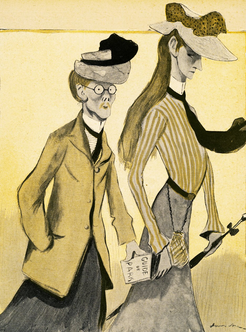 Eine junge Engländerin in Frankreich mit ihrer Anstandsdame, 1903 von Francisco Sancha y Lengo