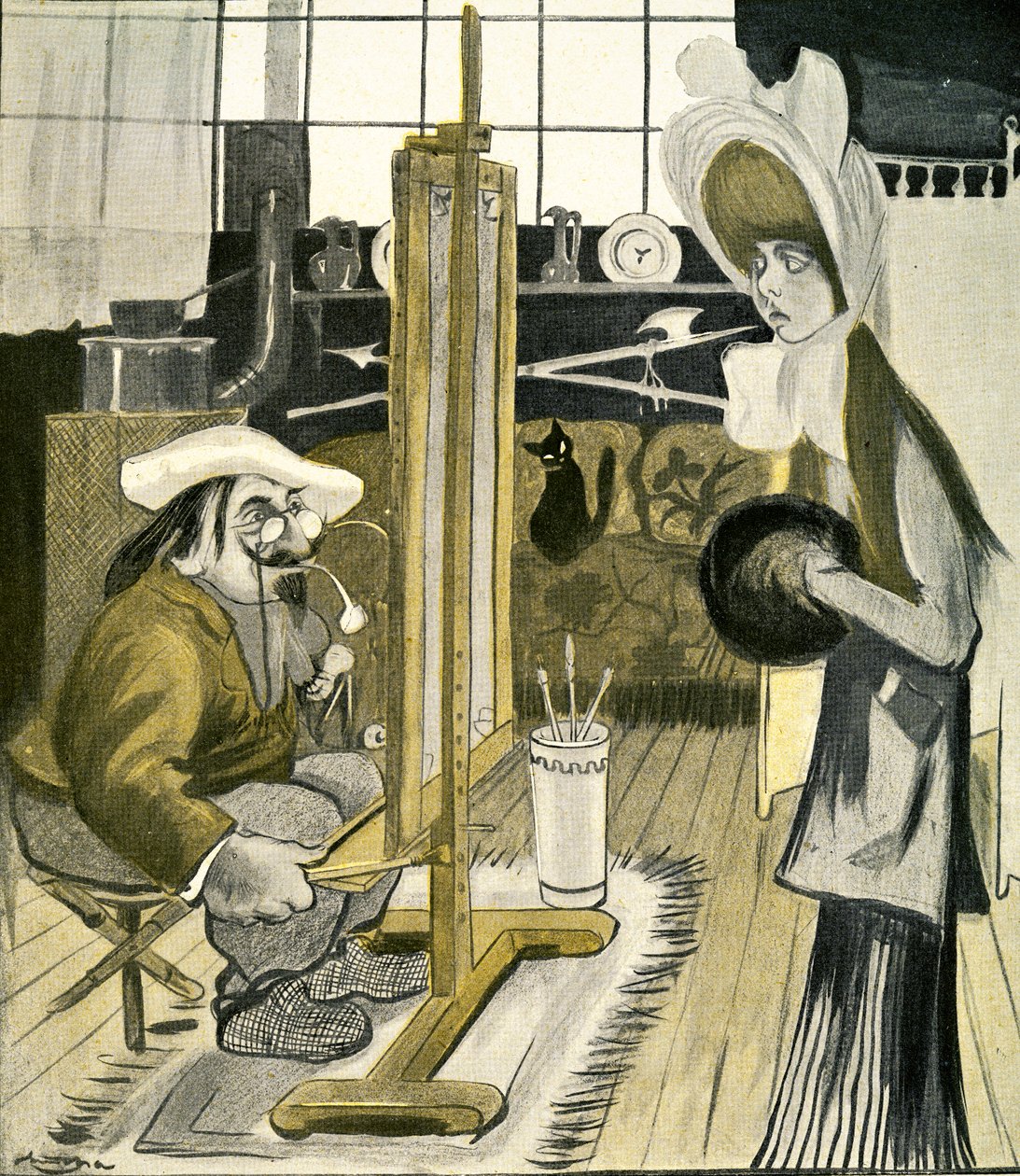 Eine junge Engländerin posiert für einen französischen Künstler, 1903 von Francisco Sancha y Lengo