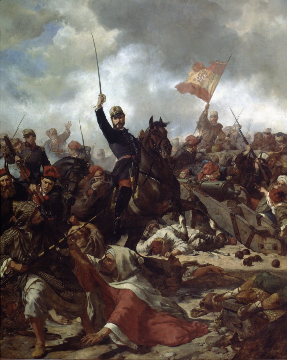 General Juan Prim y Prats (1814-70) in der Schlacht von Tetouan 1860 von Francisco Sans y Cabot