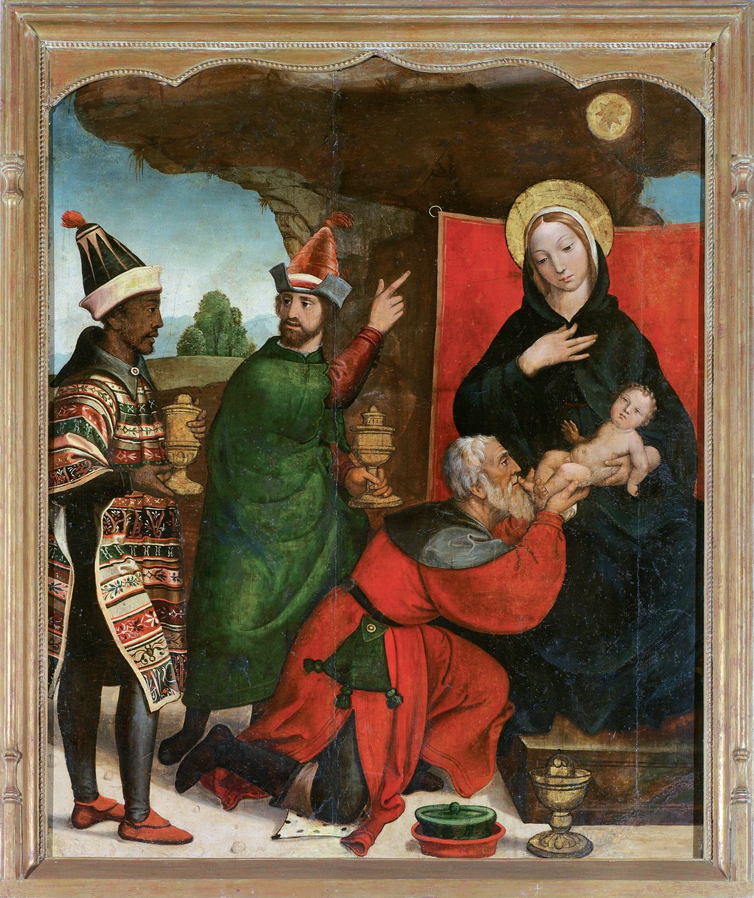 Die Anbetung der Heiligen Drei Könige von Francisco de Comontes