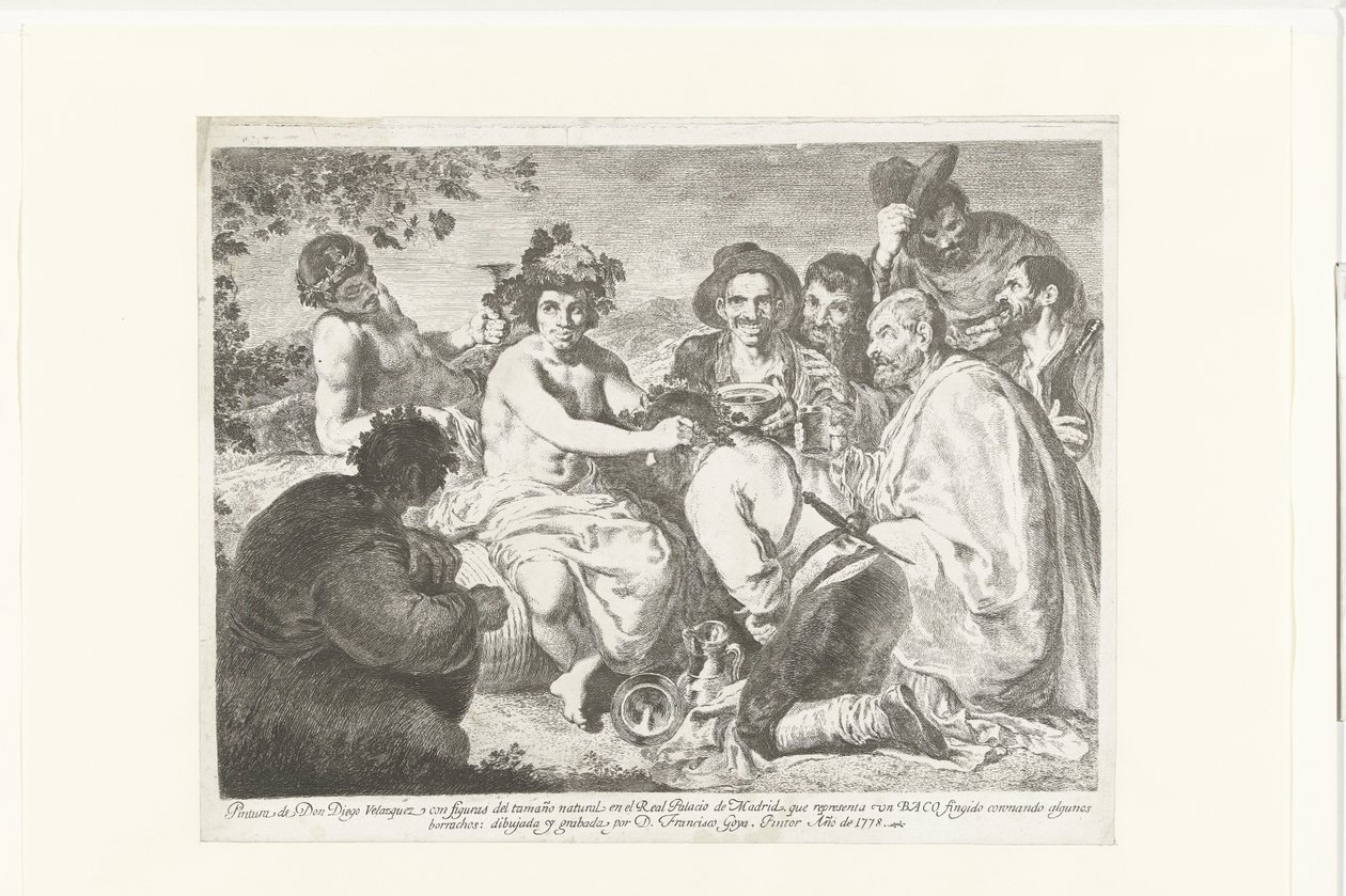 Bacchus und die Trunkenbolde von Francisco de Goya
