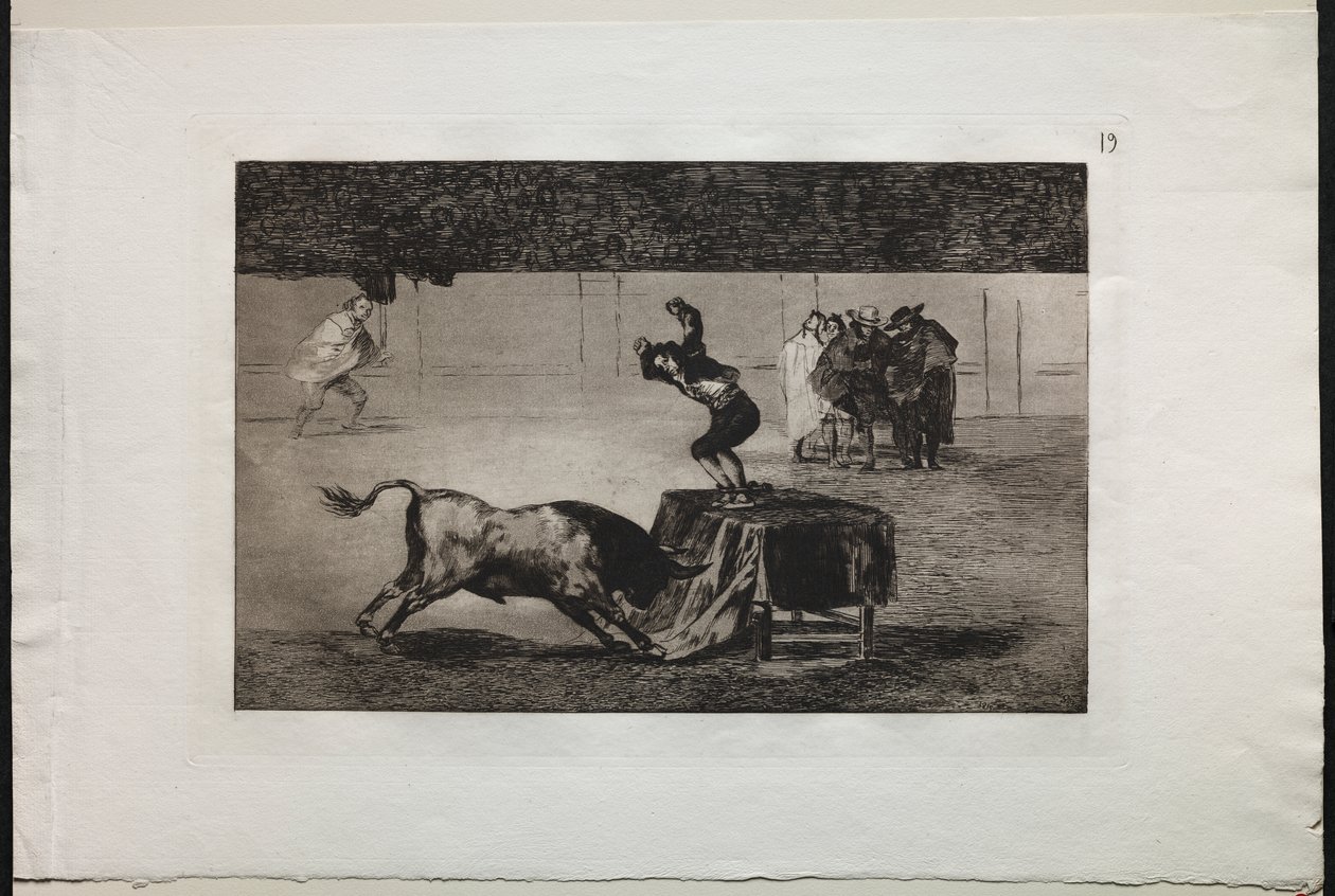 Stierkämpfe: Eine weitere Verrücktheit von ihm im selben Ring von Francisco de Goya