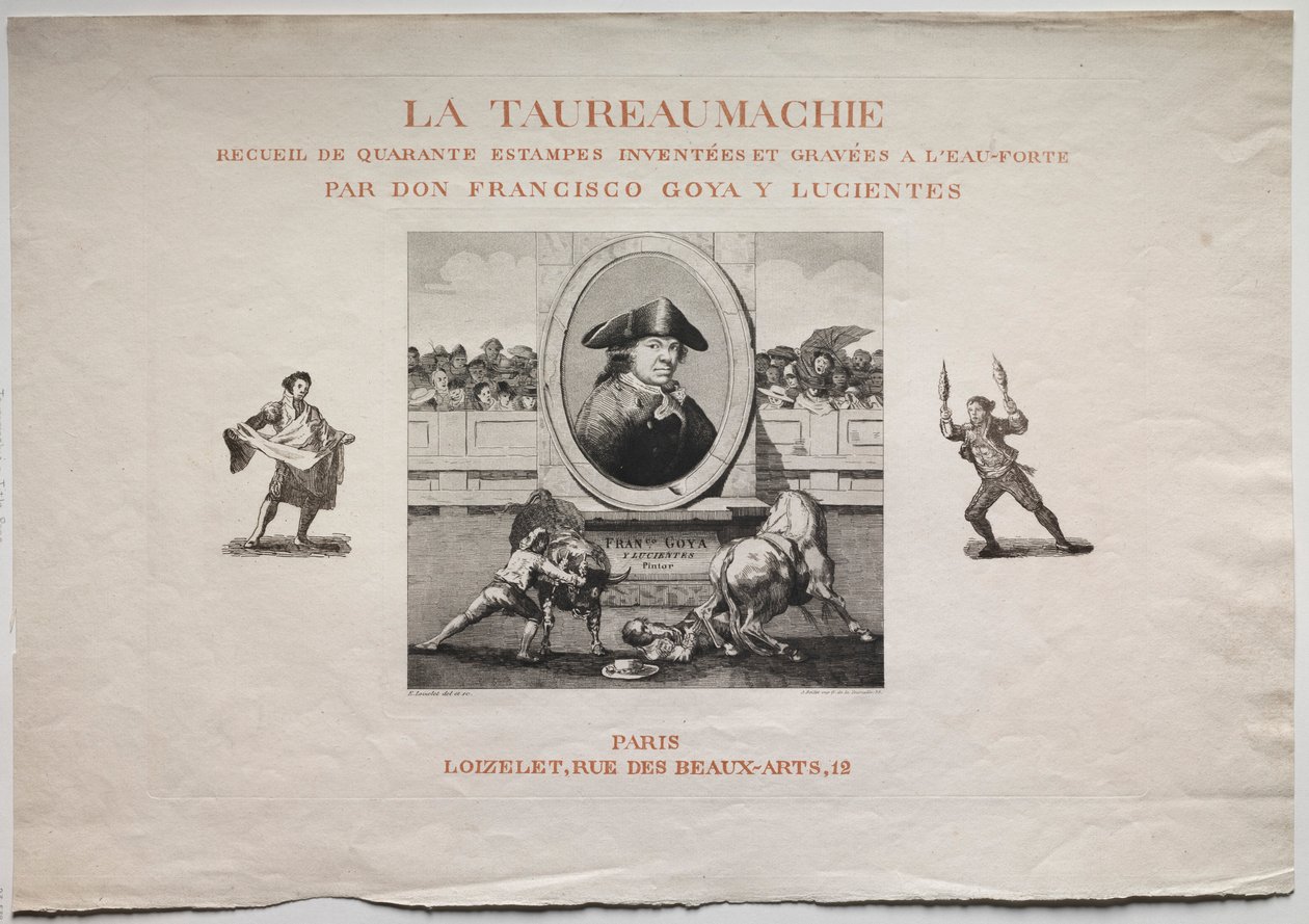 Stierkämpfe: Titelseite, 1876 von Francisco de Goya