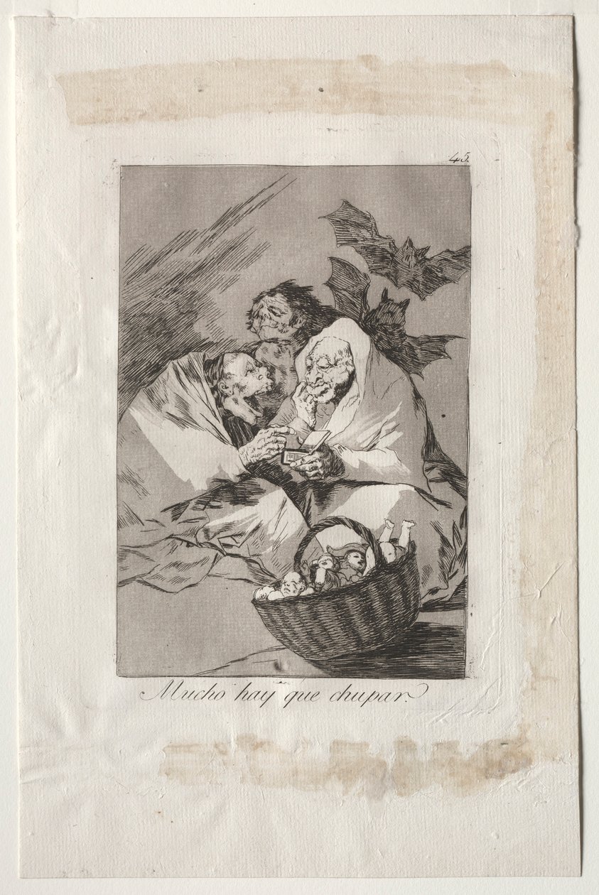 Caprichos: Es gibt viel zu saugen, 1799 von Francisco de Goya
