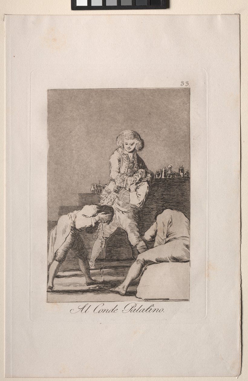 Caprichos: An den Pfalzgrafen oder Grafen des Gaumens von Francisco de Goya