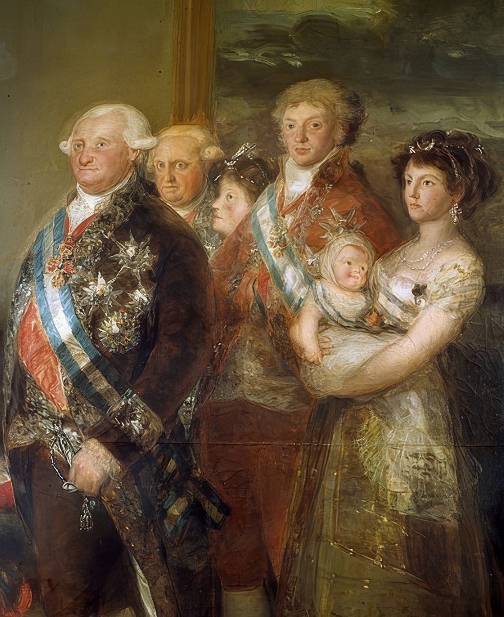 Die Familie Karls IV. von Spanien (Detail) von Francisco de Goya