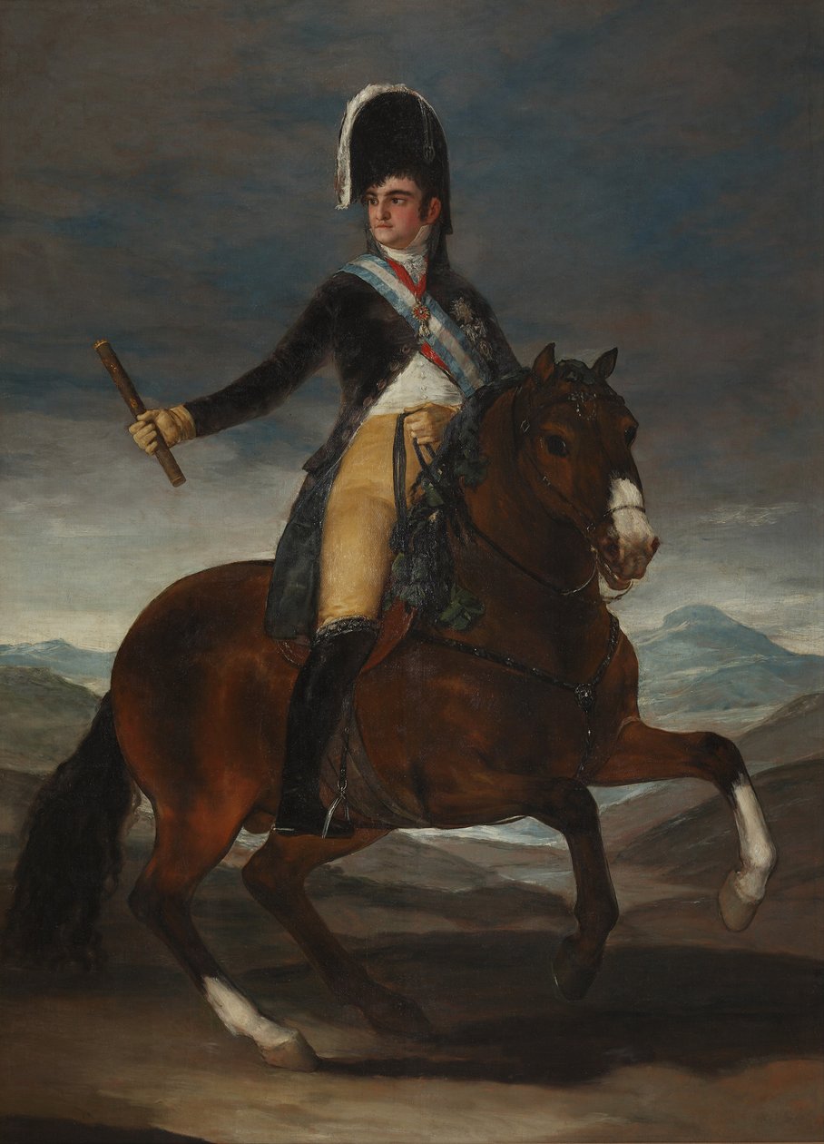 Reiterporträt von König Ferdinand VII. von Spanien von Francisco de Goya