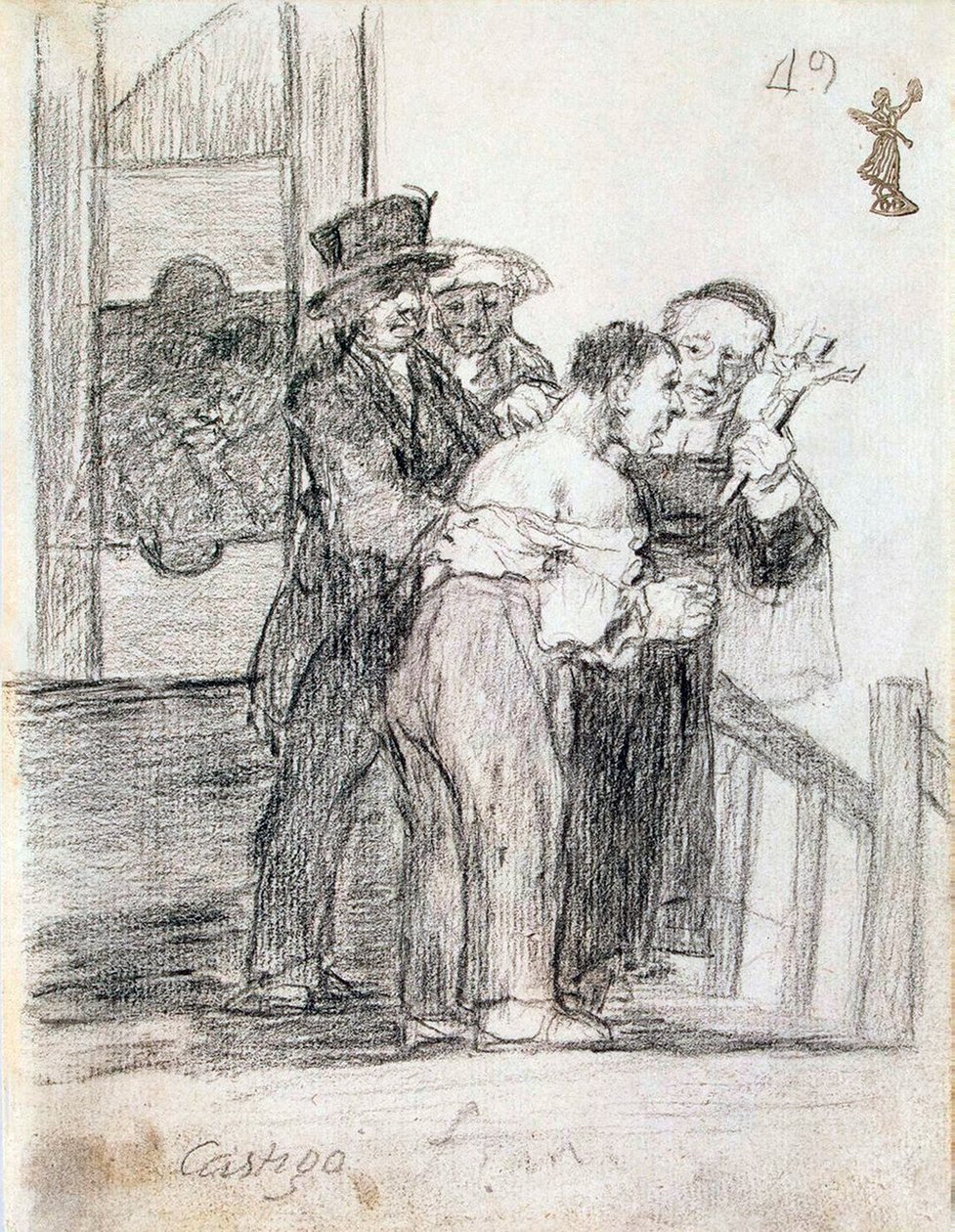 Französische Strafe, zwischen 1824 und 1828 von Francisco de Goya