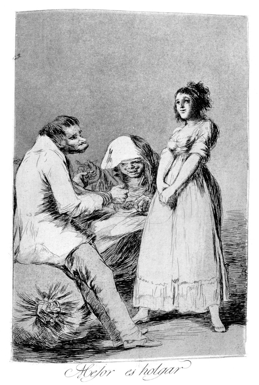 Es ist besser, faul zu sein, 1799 von Francisco de Goya