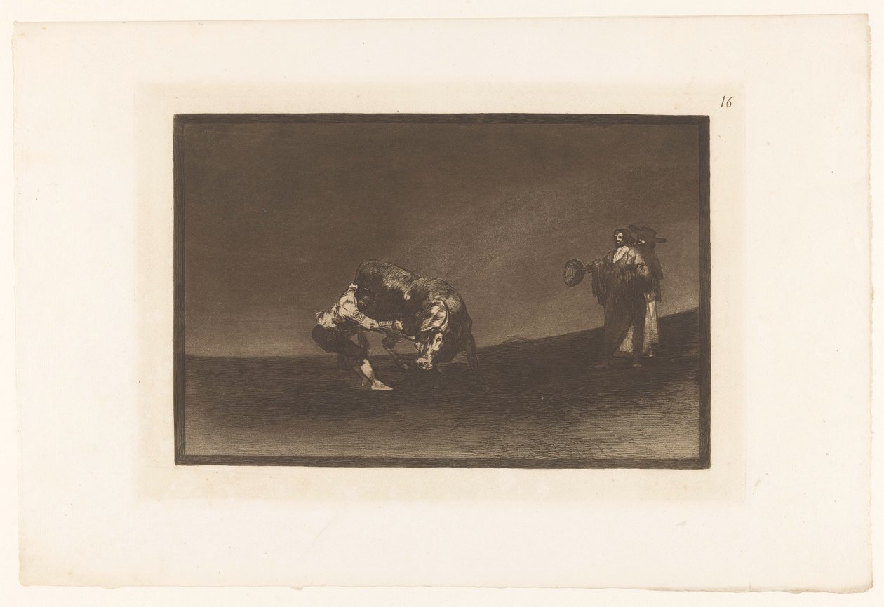 Martincho greift einen Stier bei seinem Horn von Francisco de Goya