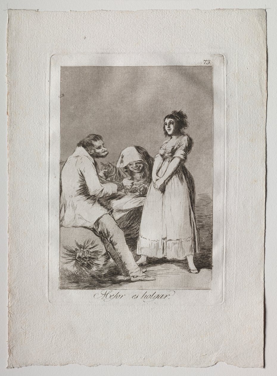 Ochenta Caprichos: Es ist besser, faul zu sein von Francisco de Goya