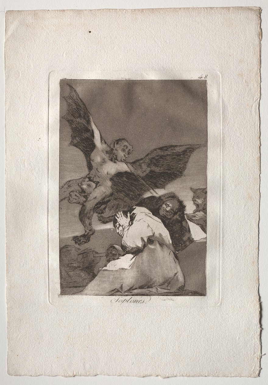 Ochenta Caprichos: Klatschbasen - Windstöße von Francisco de Goya