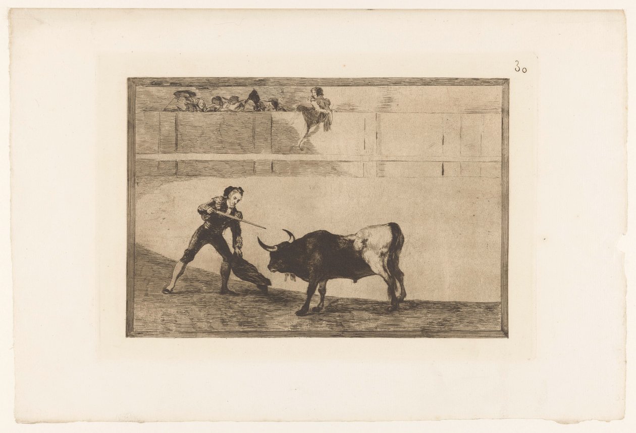 Pedro Romero Martínez tötet einen Stier von Francisco de Goya