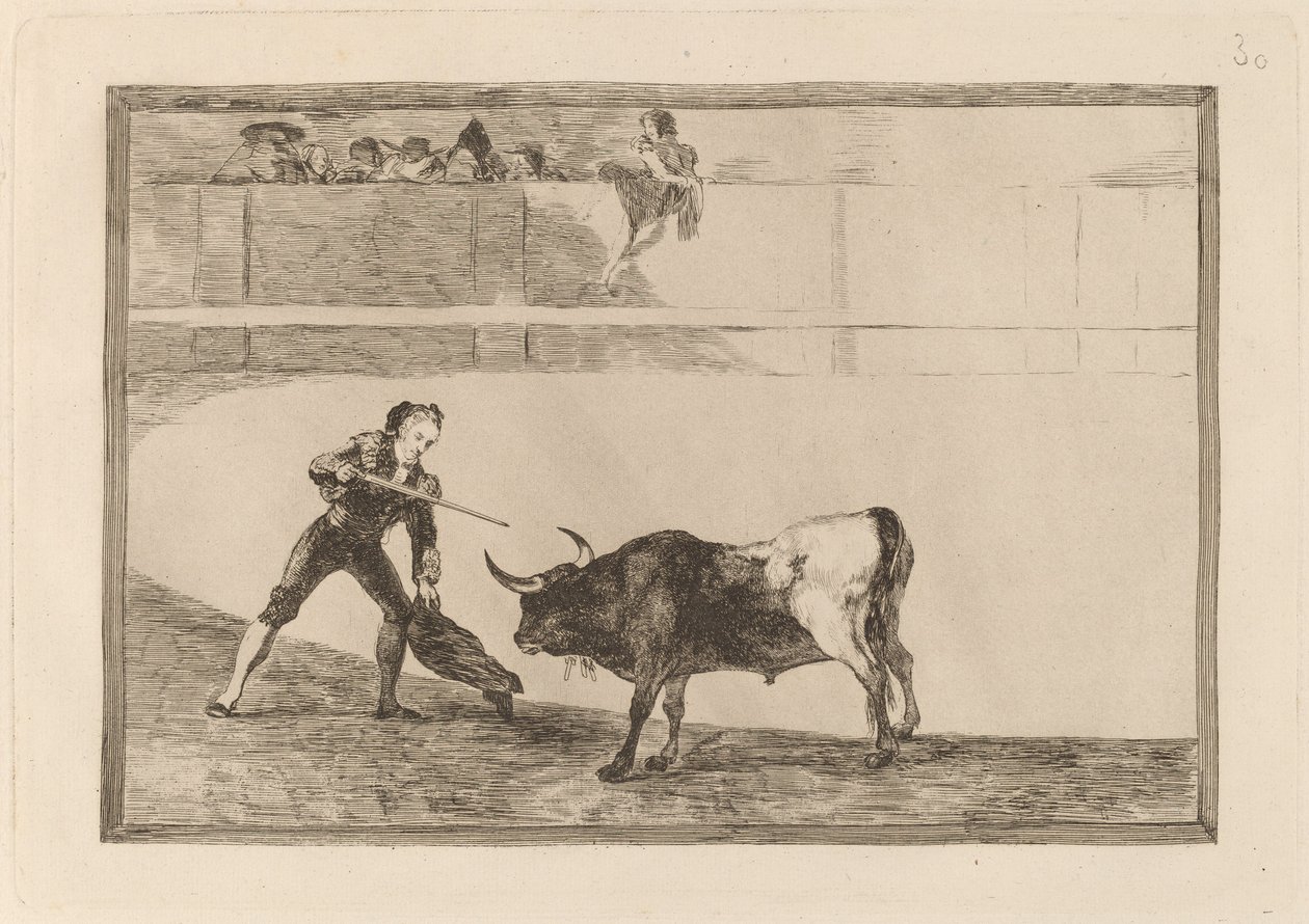 Pedro Romero tötet den angehaltenen Stier von Francisco de Goya
