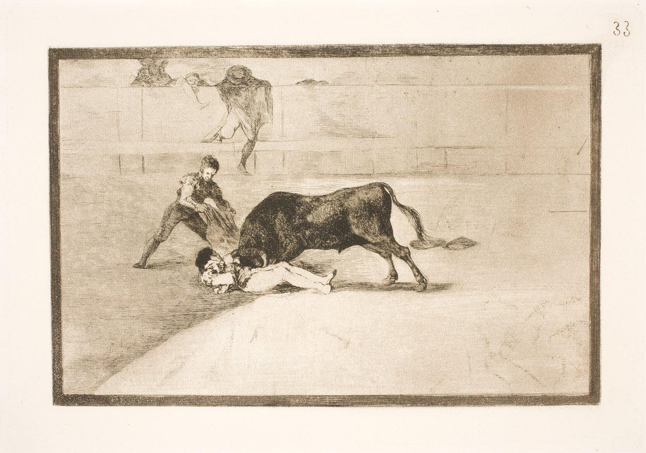 Pepe Illos unglücklicher Tod in der Arena in Madrid von Francisco de Goya