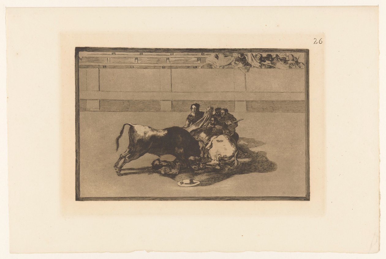 Picador von seinem Pferd gefallen von Francisco de Goya