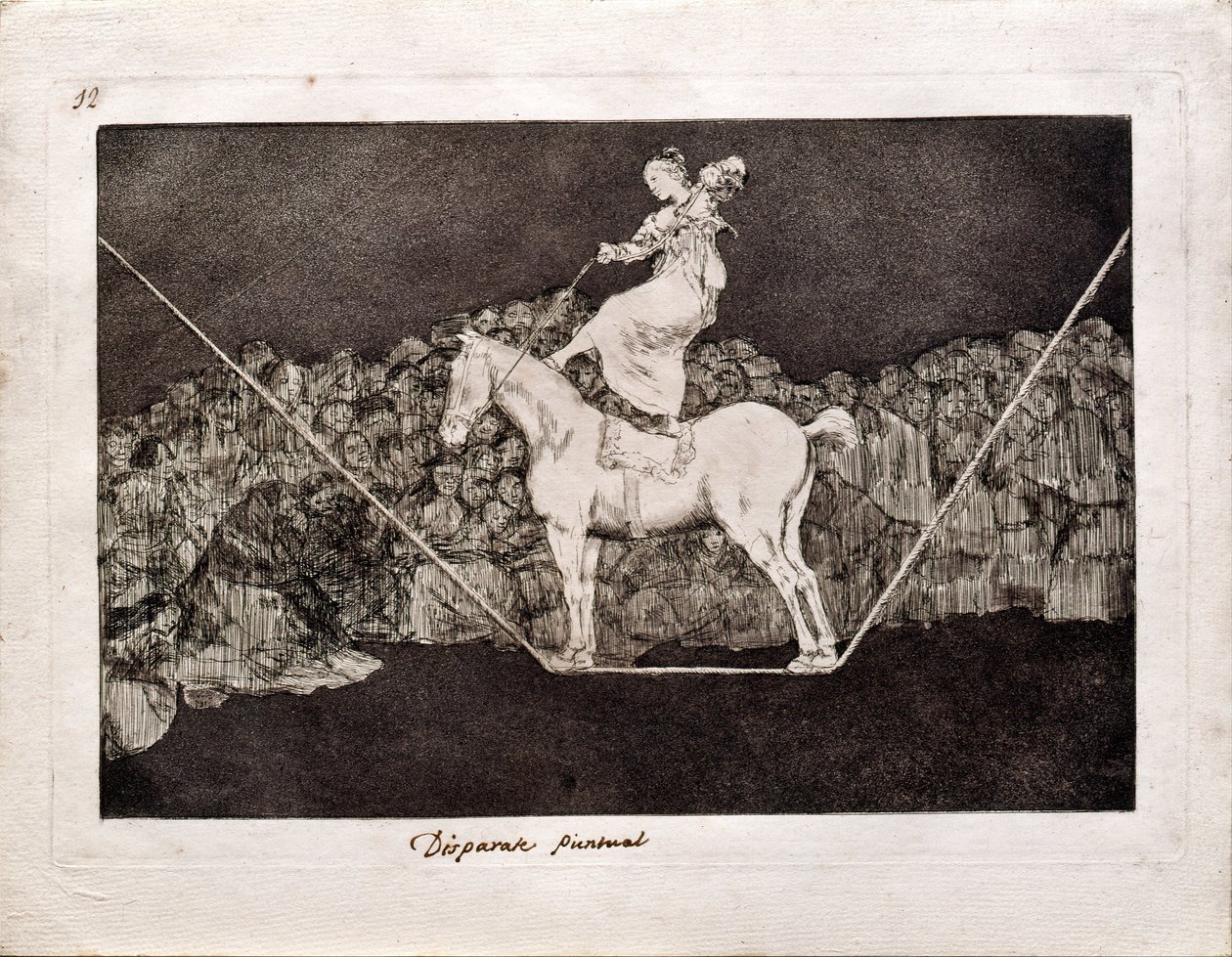 Präzise Torheit aus der Serie Los Disparates Follies, 1815-1819 von Francisco de Goya