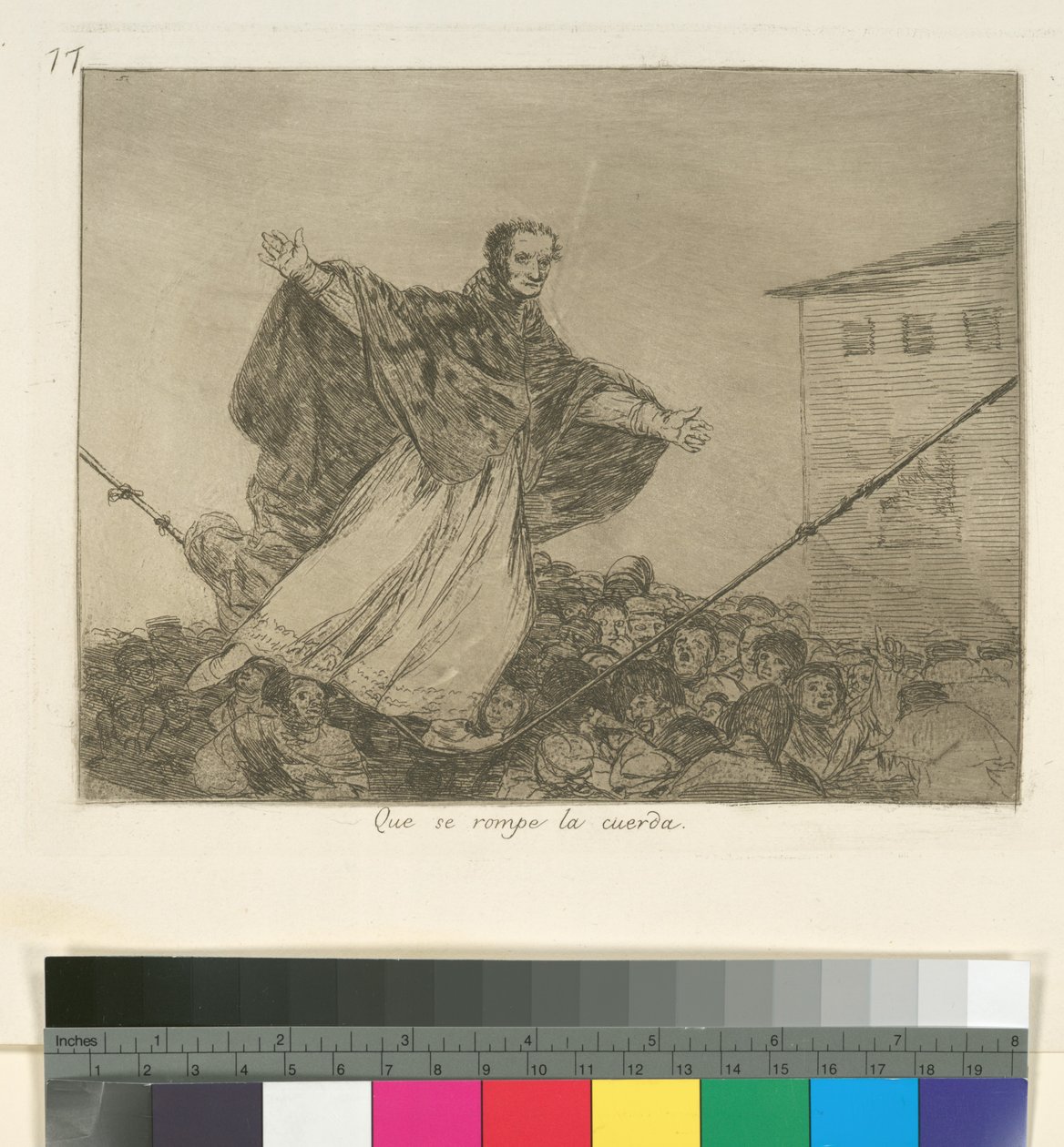 Que se rompe la cuerda (Möge das Seil reißen), Platte 77 aus Los Desastres de la Guerra (Die Schrecken des Krieges), nach 1814-15, veröffentlicht 1863 von Francisco de Goya