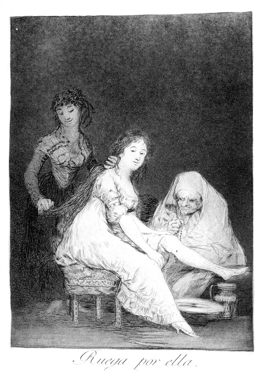 Sie betet für sie, 1799 von Francisco de Goya