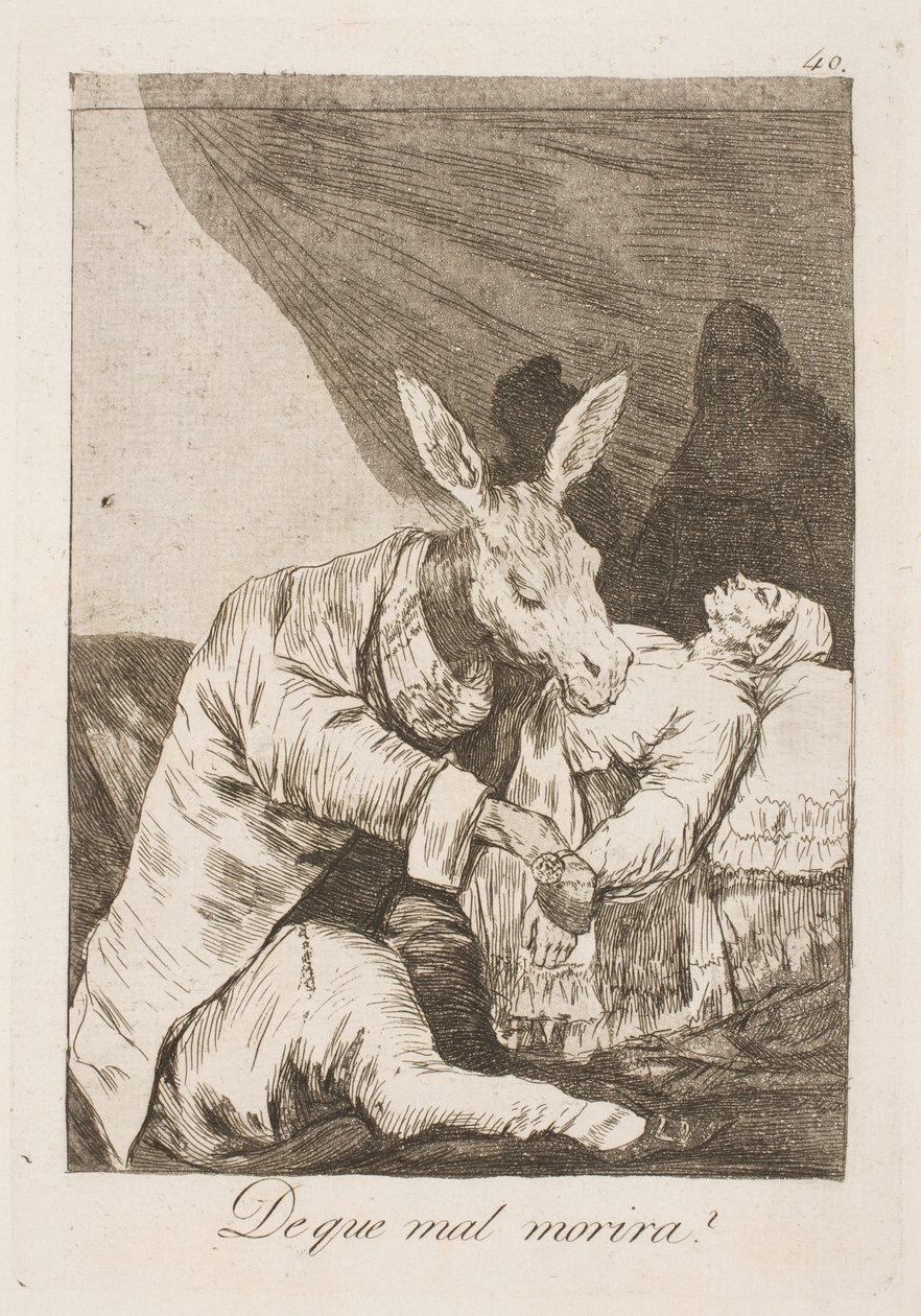 Tötet der Arzt oder die Krankheit ihn? von Francisco de Goya