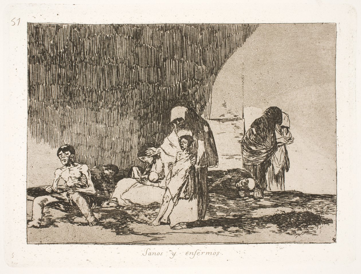 Gesunde und Kranke (57) von Francisco de Goya