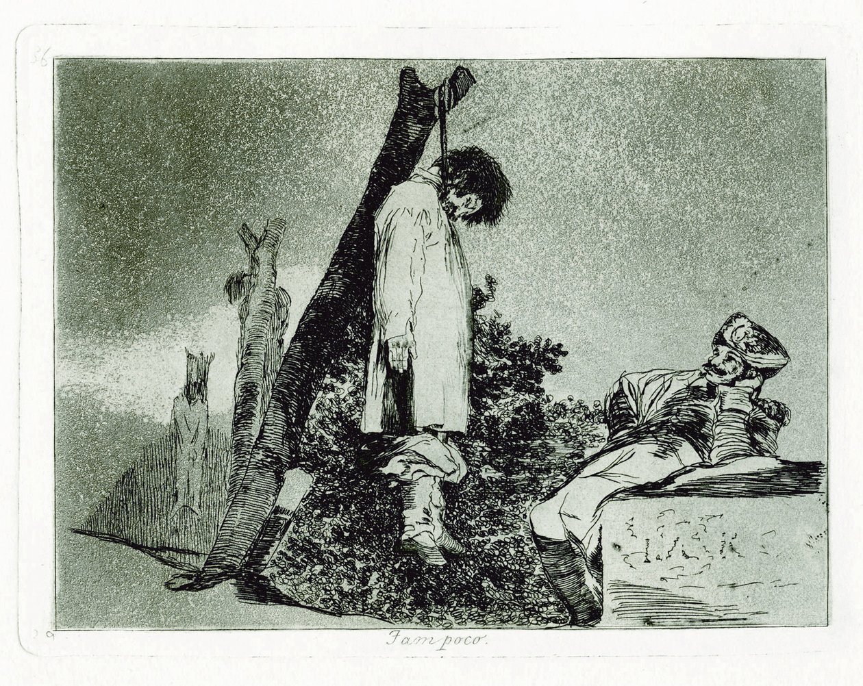 Tampoco. Platte 36 aus Die Schrecken des Krieges Los Desastros de la Guerra, 1810-1820 von Francisco de Goya