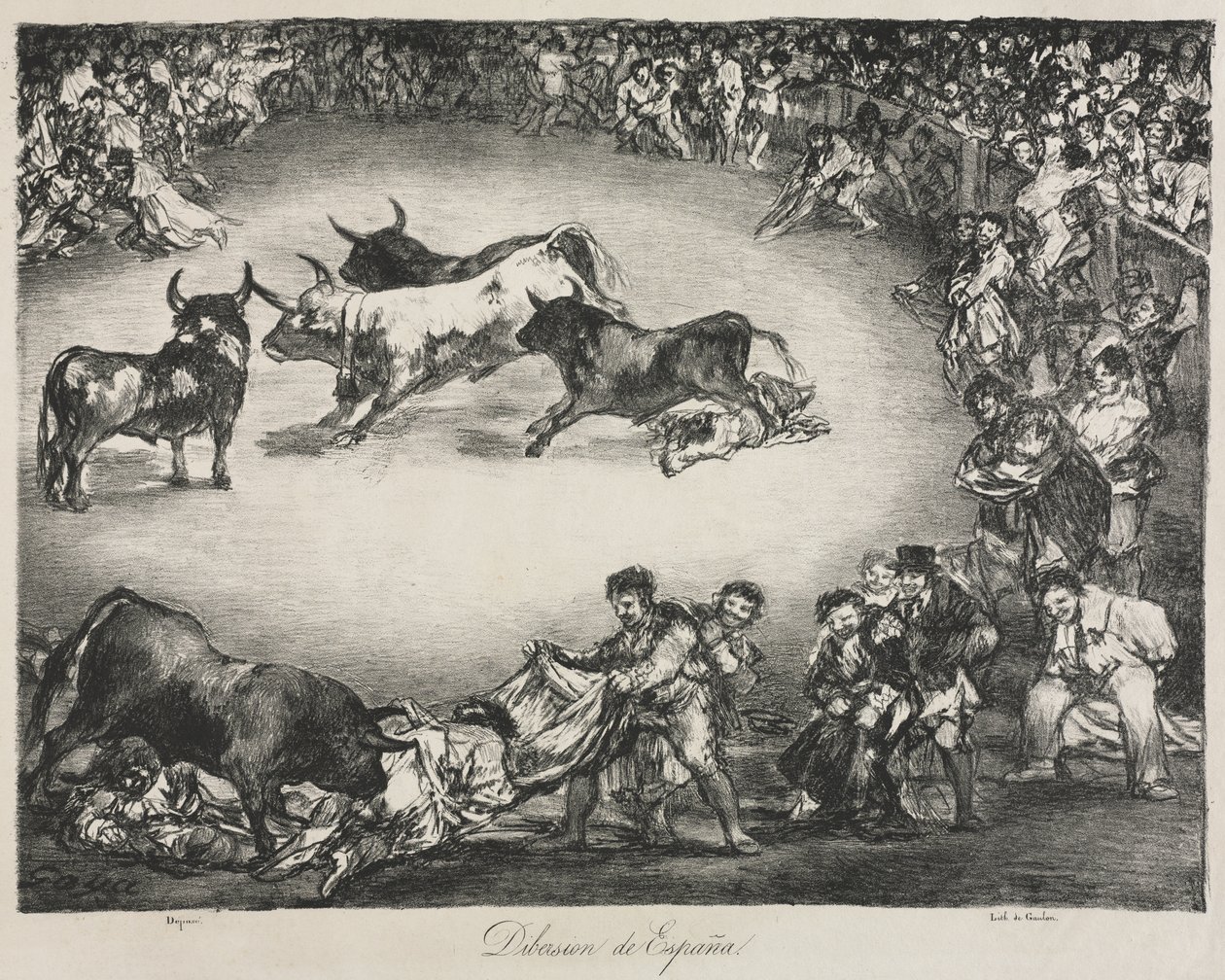 Die Stiere von Bordeaux: Spanisches Vergnügen von Francisco de Goya