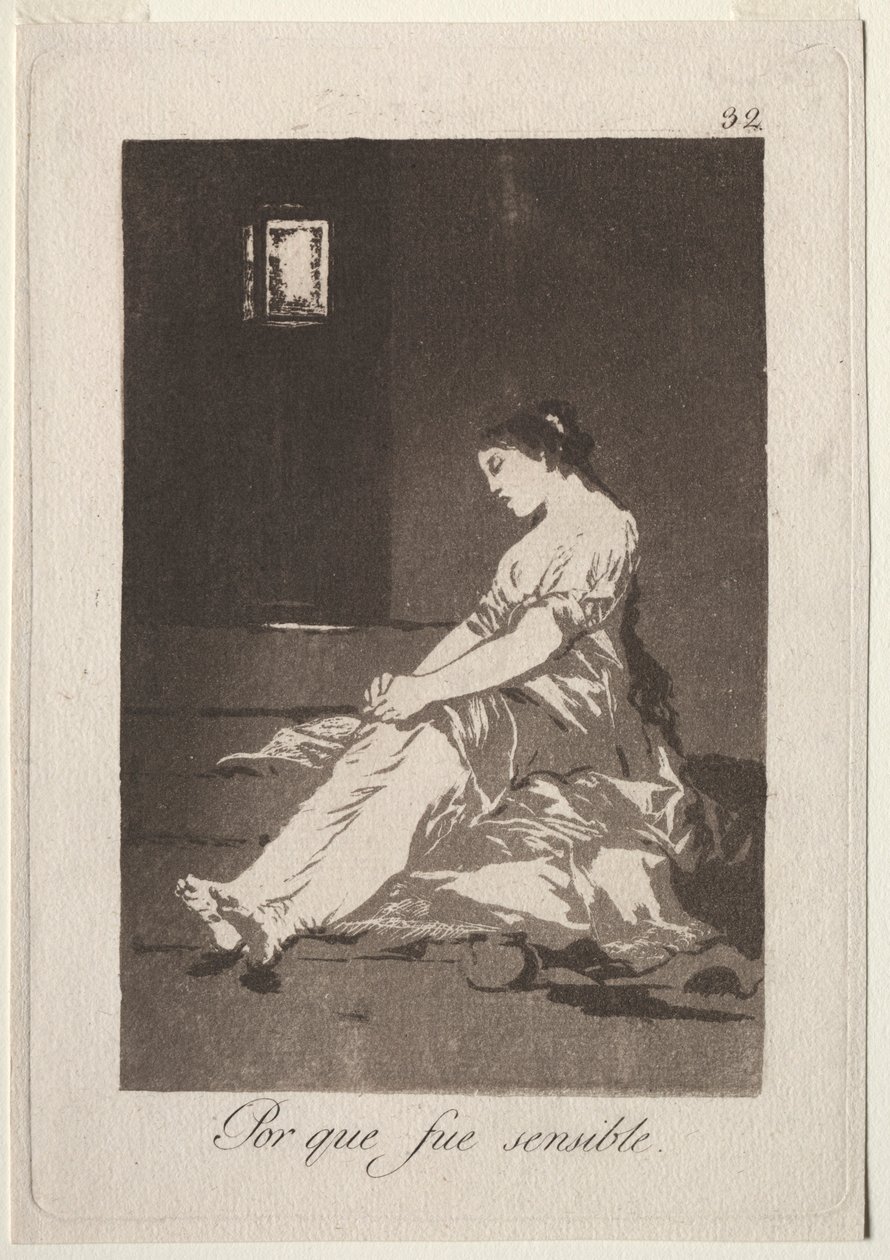 Die Caprichos: Weil sie empfänglich war, 1799 von Francisco de Goya