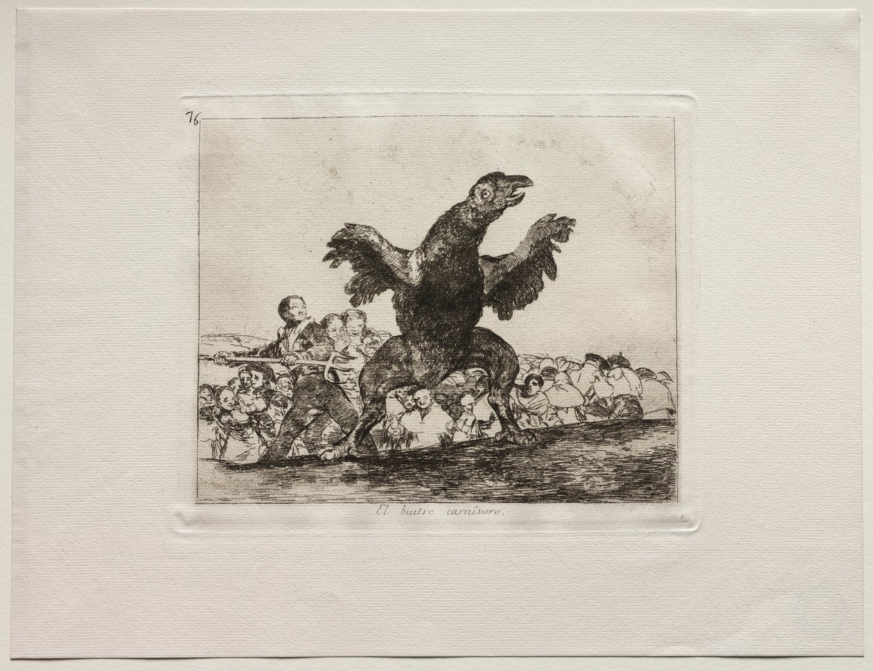 Die Schrecken des Krieges: Ein fleischfressender Geier von Francisco de Goya