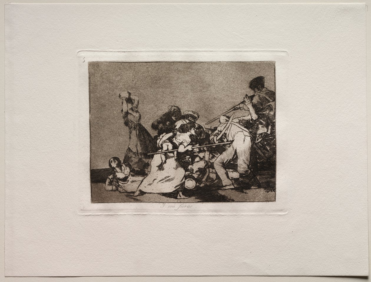 Die Schrecken des Krieges: Und sie sind wie wilde Tiere von Francisco de Goya