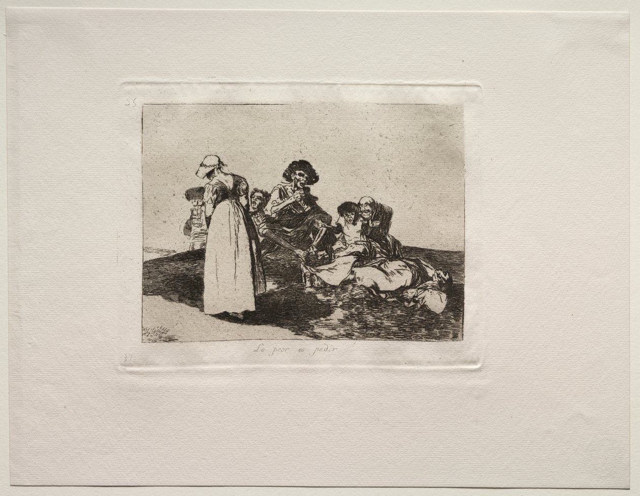 Die Schrecken des Krieges: Das Schlimmste ist zu betteln von Francisco de Goya