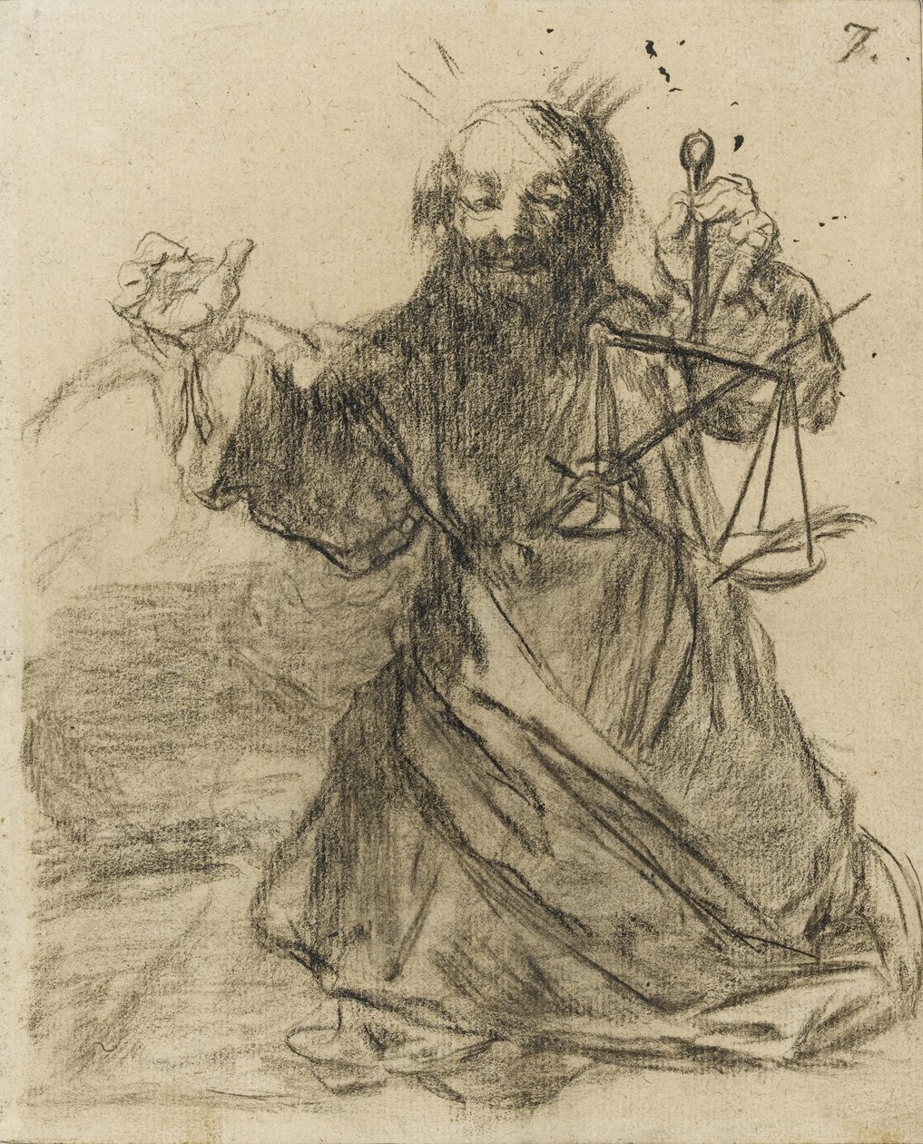 Die Feder ist mächtiger als das Schwert, 1819-28 von Francisco de Goya