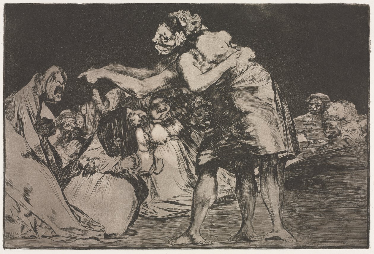 Die Sprichwörter: Eheliche Torheit von Francisco de Goya