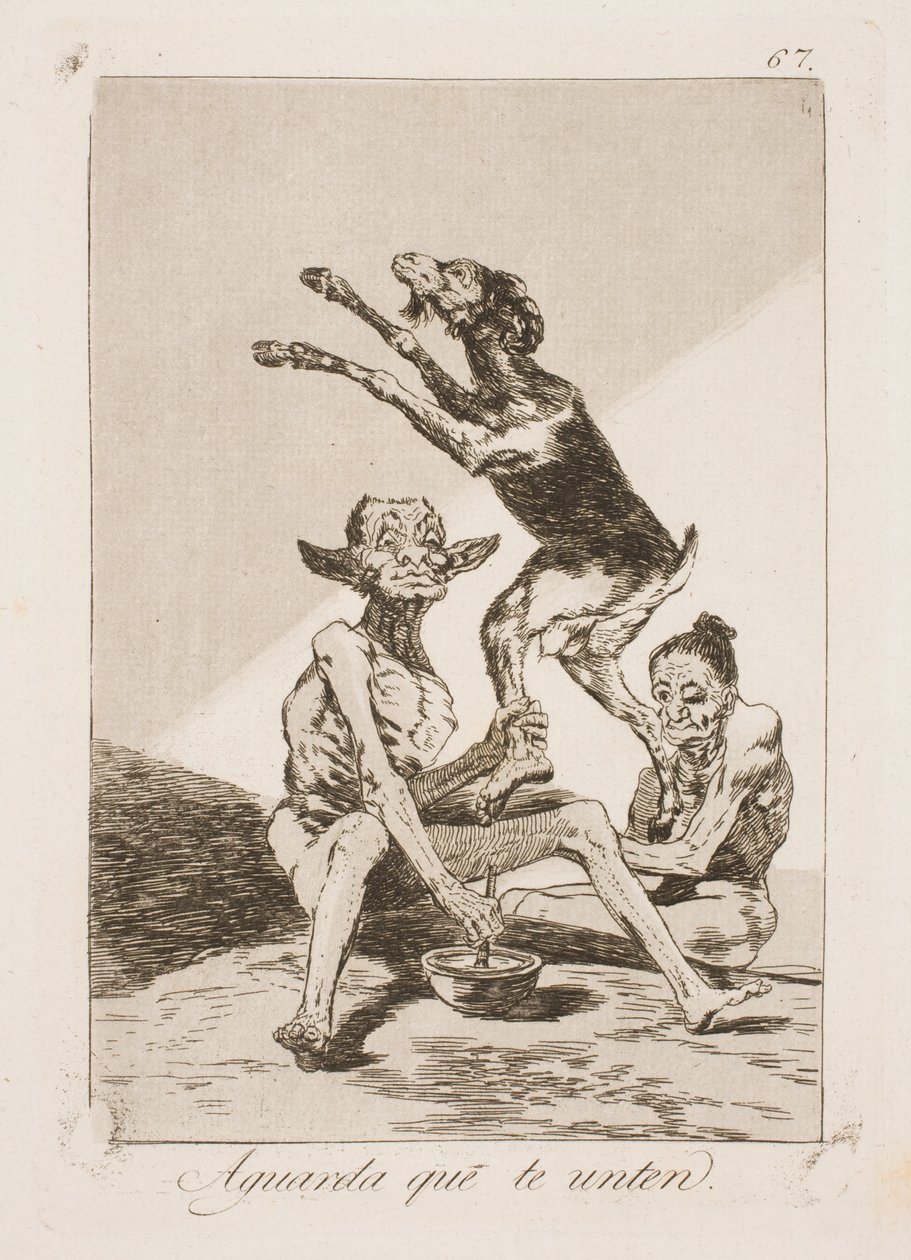 Warte, bis es mit Salbe bestrichen ist von Francisco de Goya