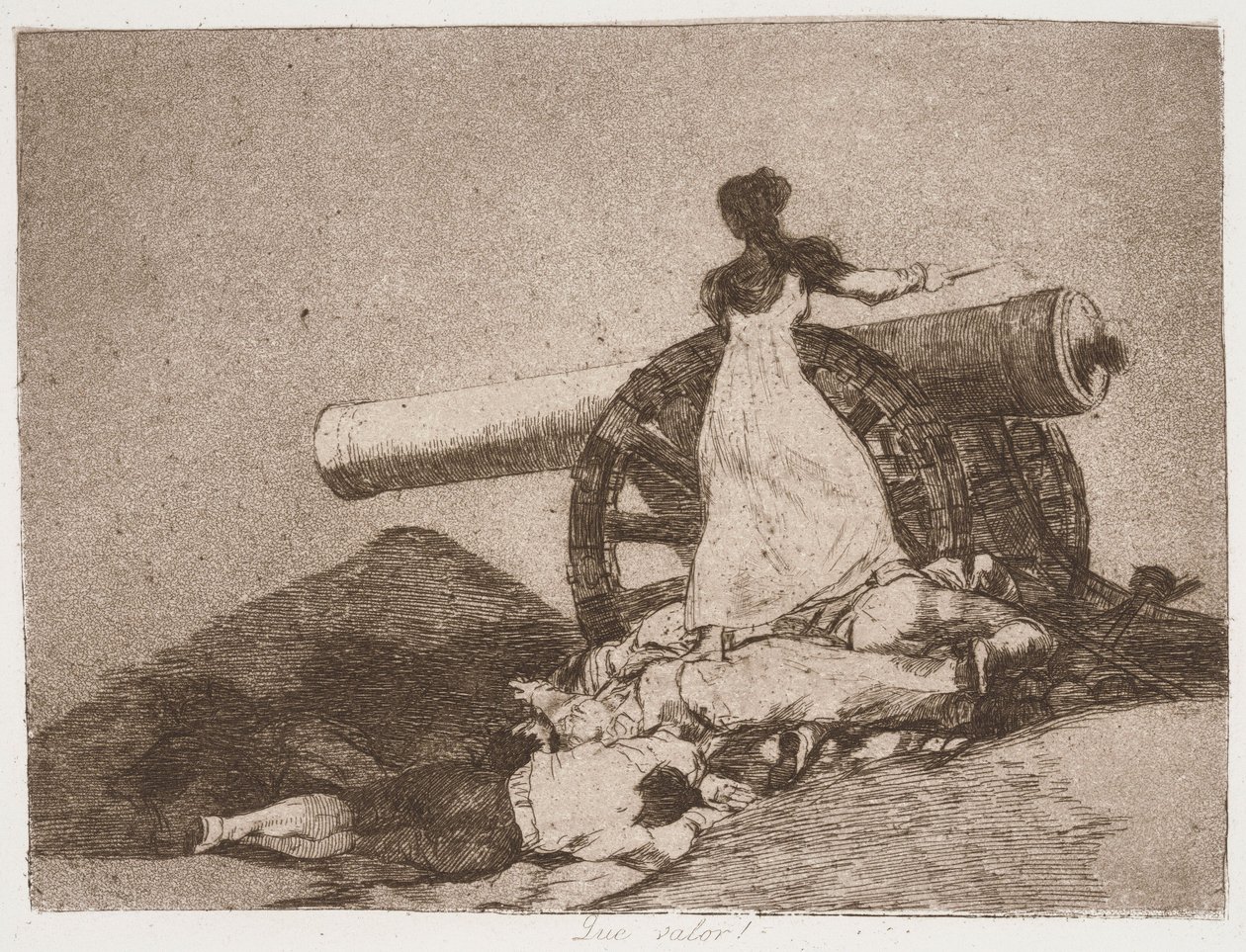 Welch Mut! aus der Serie Los desastres de la guerra von Francisco de Goya