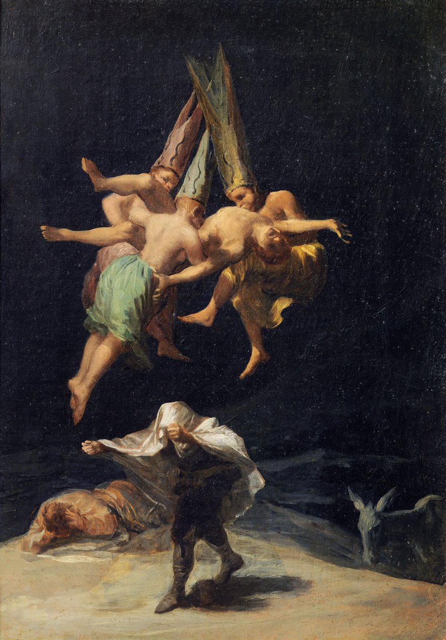 Hexen im Flug Vuelo de Brujas, 1797-1798 von Francisco de Goya