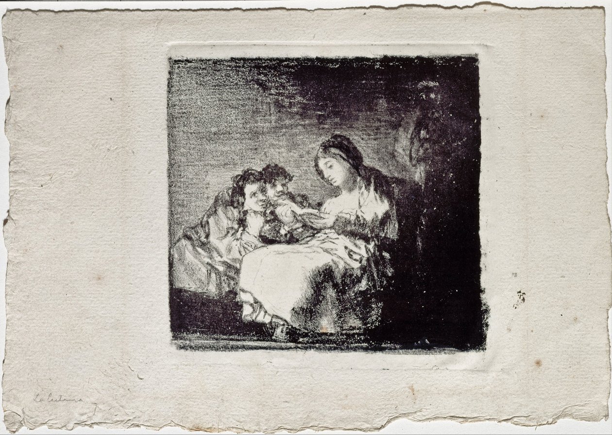 Frau liest zwei Kindern vor (La lectura) von Francisco de Goya