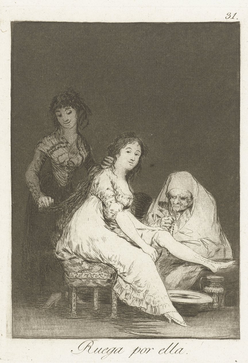 Sie betet für sie von Francisco de Goya