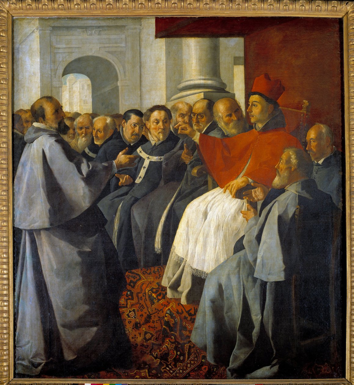 Heiliger Bonaventura (San Bonaventura da Bagnoregio) (1221-1274) beim Konzil von Lyon im Jahr 1274 Gemälde von Francisco de Zurbaran (1598-1664) von Francisco de Zurbaran