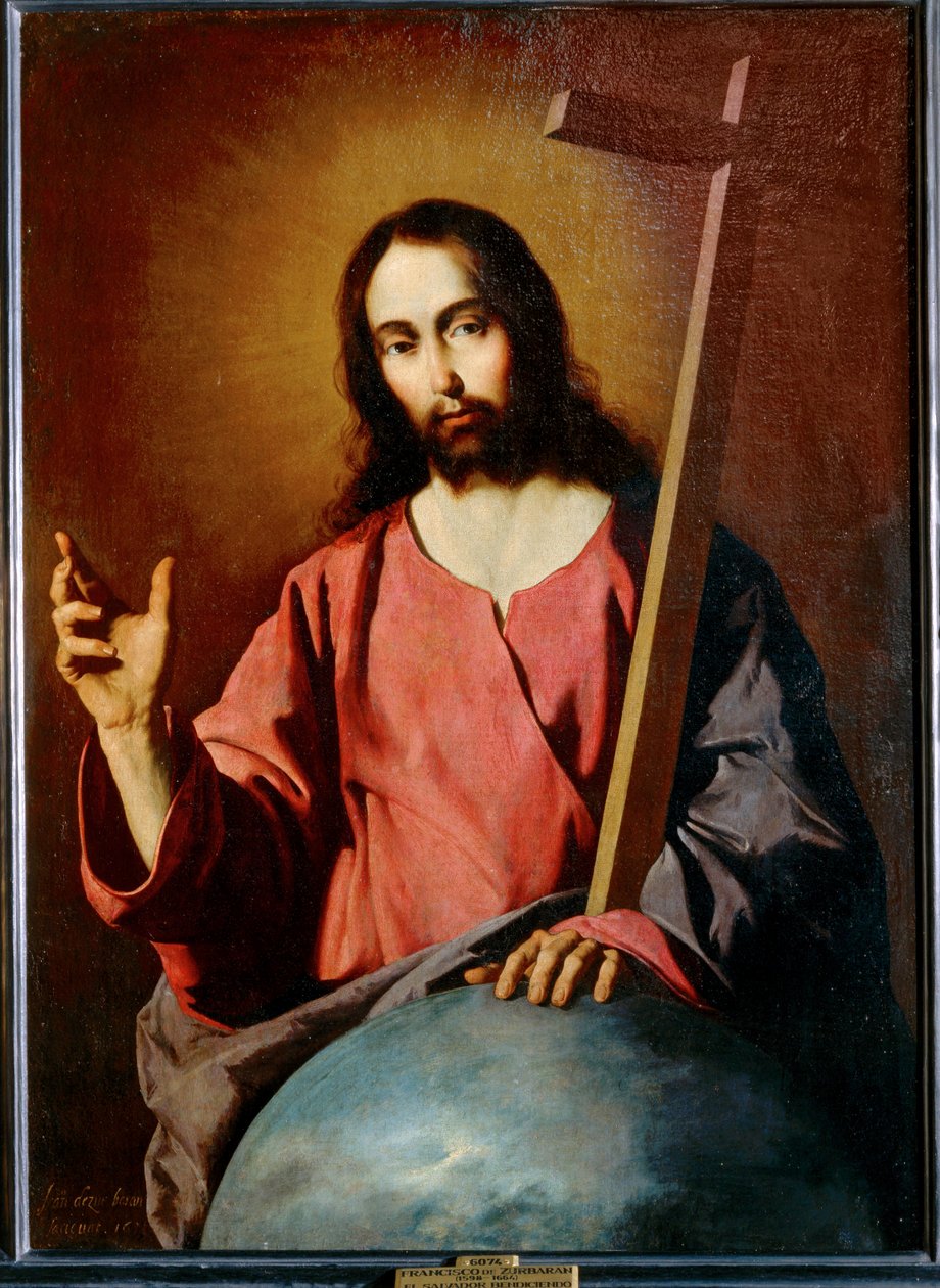 Der Erlöser segnet 1638 von Francisco de Zurbaran