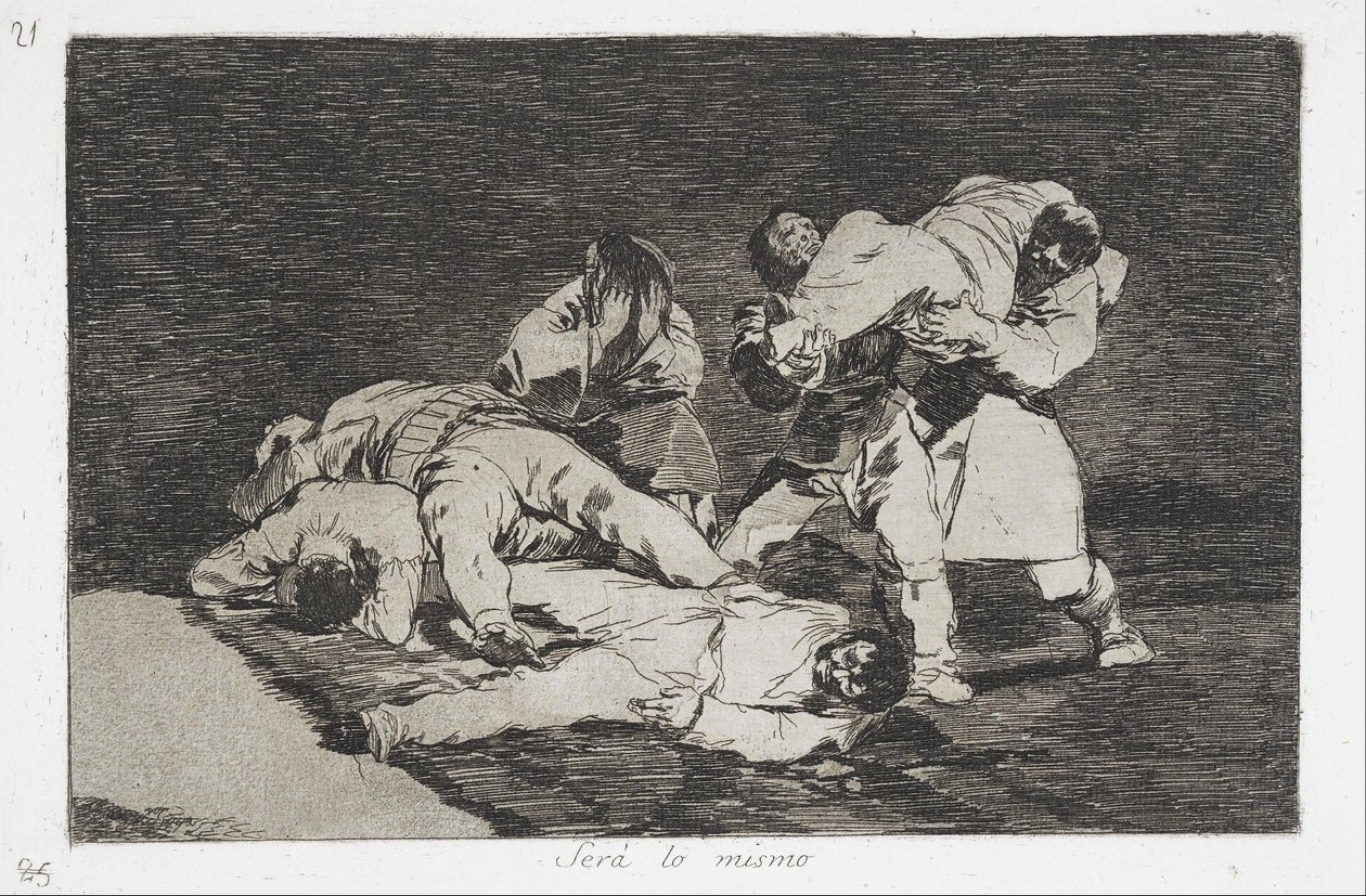 Dasselbe (Será lo mismo) aus der Serie Die Schrecken des Krieges (Desastres de la Guerra) von Francisco de Goya