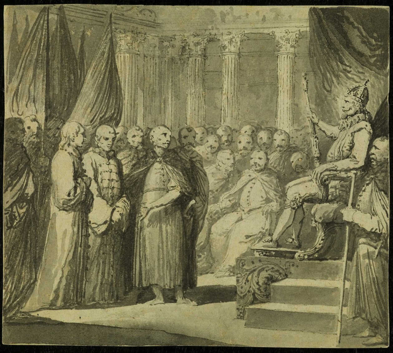 Zar Wassili IV Iwanowitsch Schuiski vor König Sigismund III. Wasa von Franciszek Smuglewicz