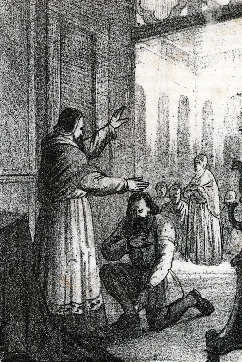 Treffen zwischen Papst Paul III. und Karl V. in Rocca di Busseto im Jahr 1543 von Franco Mistrali